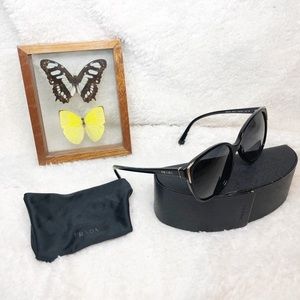 Prada Black Polarized Sunglasses w/ Case & Cloth